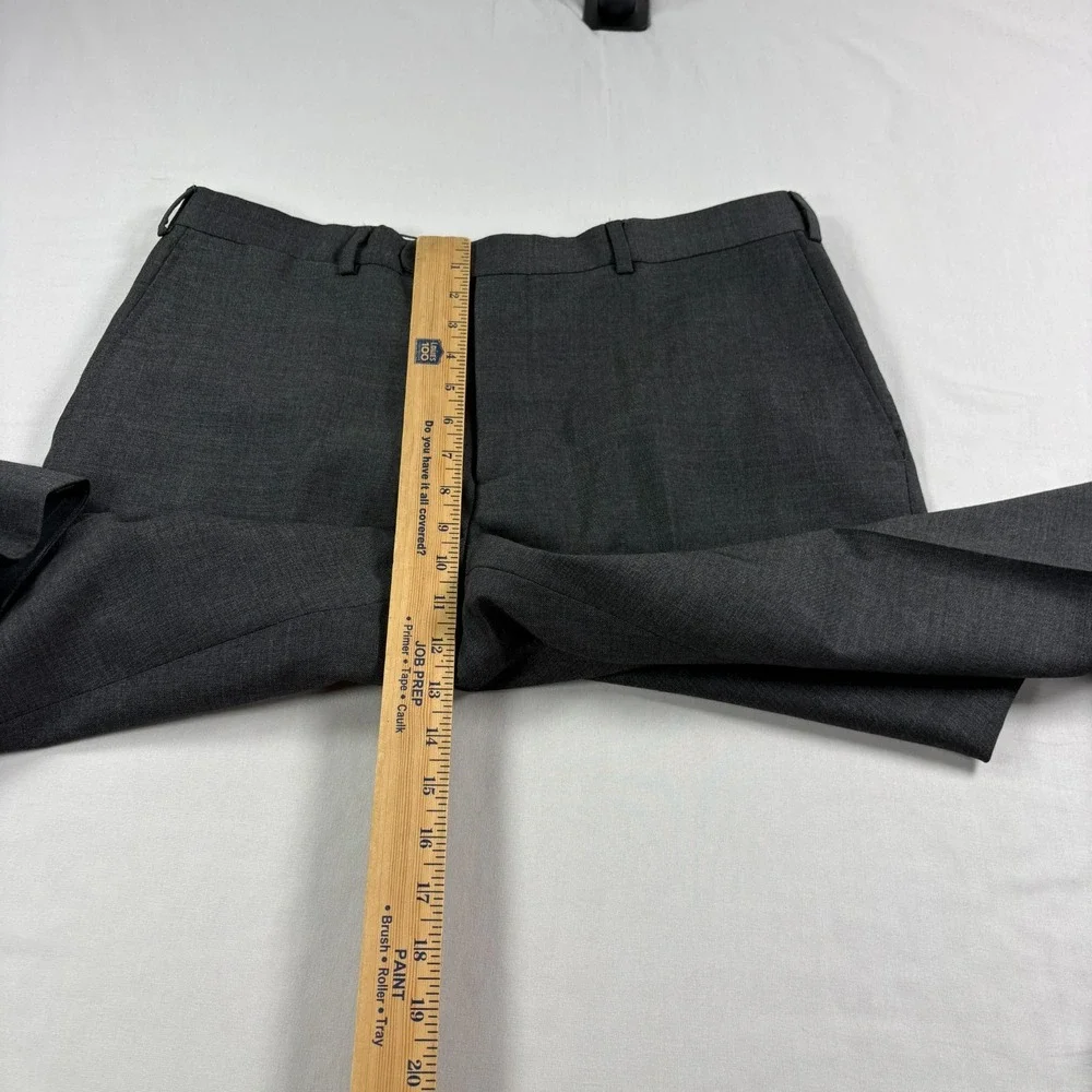 Suitsupply Wool Pants Mens 34x30 Gray Vitale Barberis Canonico Dress Slacks